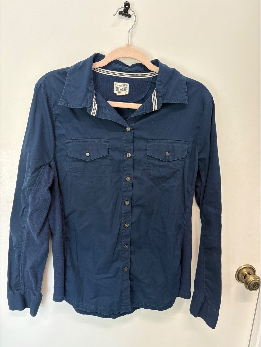 Converse One Star Navy Blue Button-Up Shirt XL